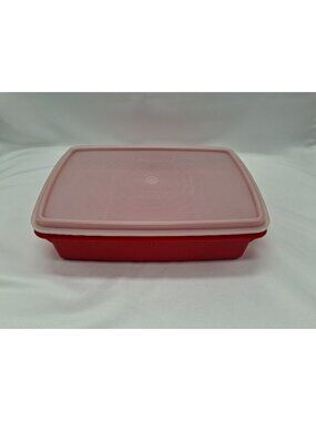 Vtg Stow-N-Go Tupperware Tuppercraft Sewing/ Tackle Box 767 769 RED Great Shape